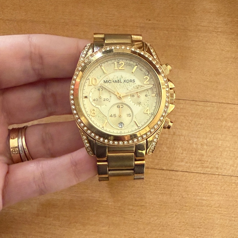 Michael Kors Gold-Tone Chronograph Watch